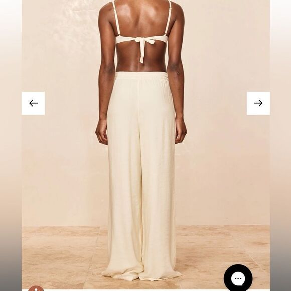 MONDAY Swimwear Tahiti Pants in Ivory New With Tags Size Medium - Picture 4 of 15